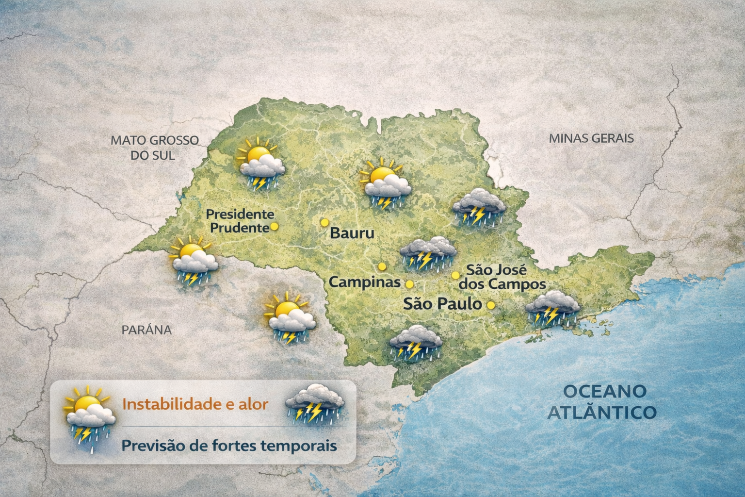 defesa-civil-alerta-para-calor,-alta-umidade-e-risco-de-temporais-na-transicao-para-o-outono-em-sp