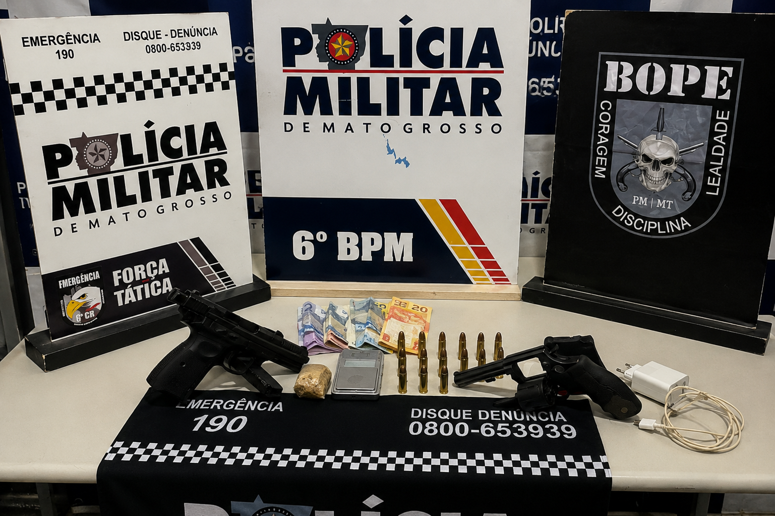 pm-detem-cinco-suspeitos-com-armas-e-drogas-em-caceres