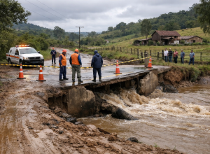 marilia-decreta-estado-de-emergencia-apos-chuvas-causarem-danos-em-areas-rurais-e-interditarem-ponte